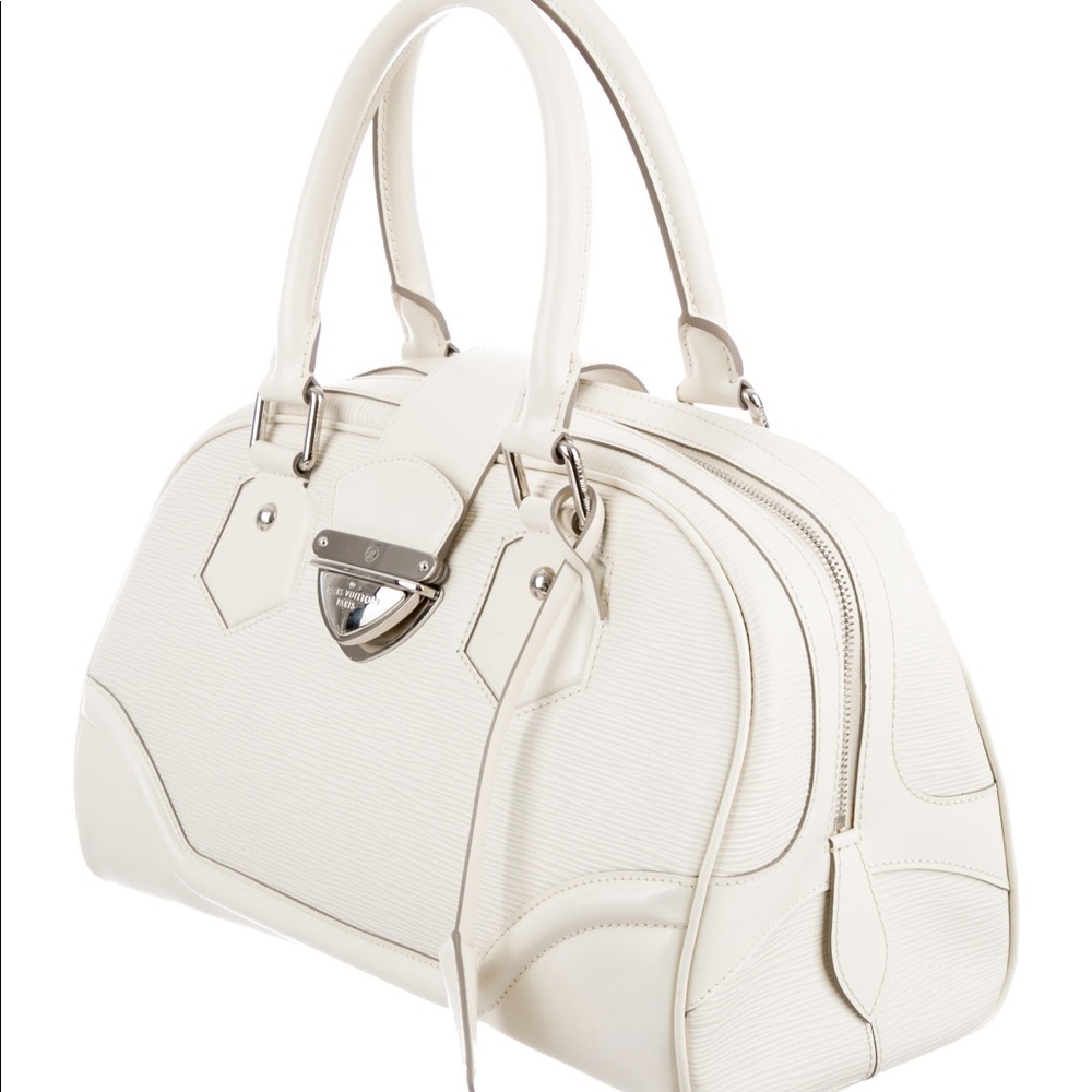 Louis Vuitton Bag Handle Tote Epi Leather Bag Off White